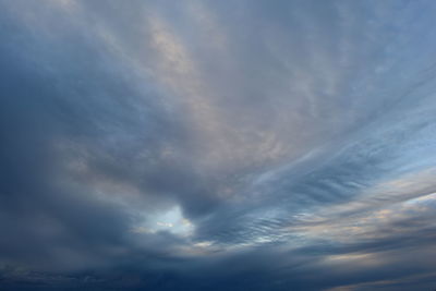 Low angle view of sky during sunset