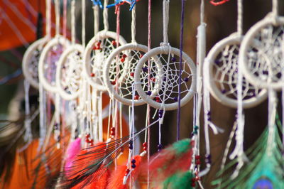 Close-up of dreamcatcher