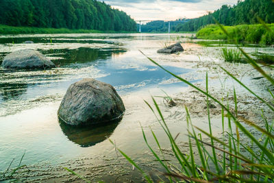 Scenic view of lake