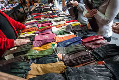 Group of people at market stall