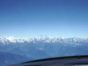 Scenic view of snowcapped mountains