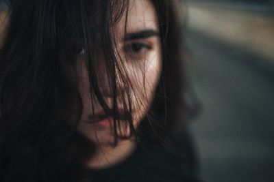 Close-up of a young woman