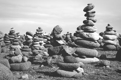 Stack of stones on rocks