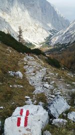 Scenic view of snow covered mountain