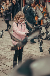 Feeding the pidgeon