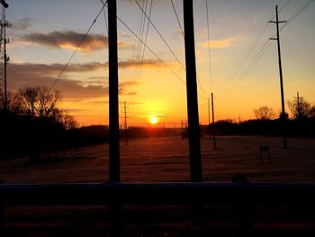 Scenic view of sunset over landscape