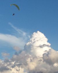 Low angle view of cloudy sky