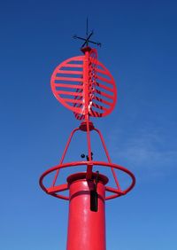 Red weather vane on navigation bouy blakeney quay norfolk