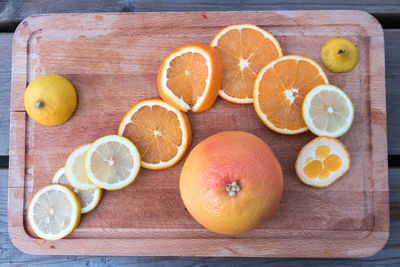 Close-up of fruits on table