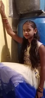 Portrait of a girl looking away