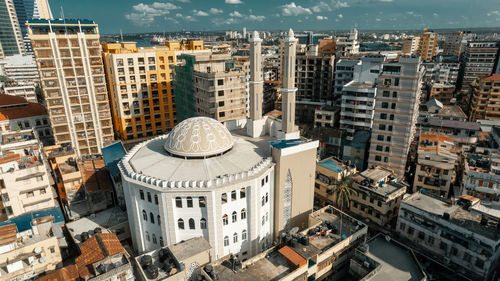 Aerial view of msulim mosque in dar es salaam