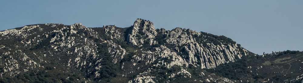 Scenic view of mountain against clear sky