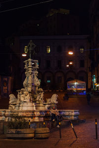 View of illuminated city at night