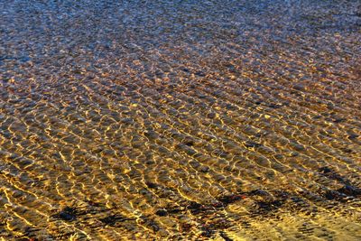 Full frame shot of water on sand