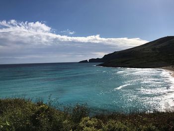 Scenic view of sea against sky