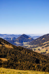 Scenic view of landscape against clear sky