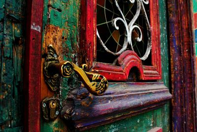 Close-up of rusty door