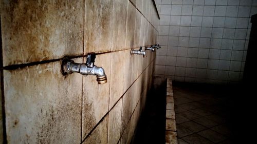 Close-up of old metal door