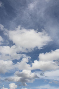 Low angle view of clouds in sky