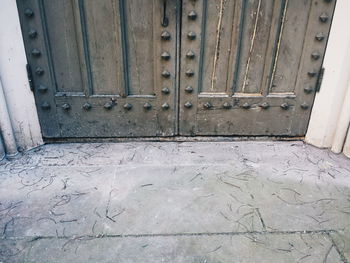 Close-up of wooden door