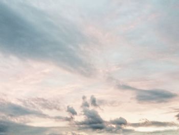 Low angle view of cloudy sky