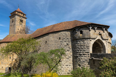 Low angle view of historical building against sky