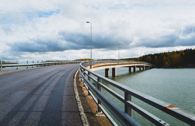 Bridge over river against sky