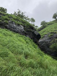 Scenic view of rocky landscape against sky