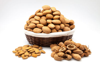 Close-up of cupcakes against white background