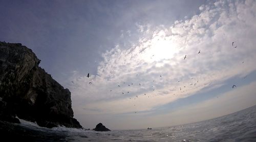 Scenic view of sea and rocks