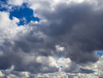 Low angle view of clouds in sky