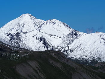 Snowcapped bric froid in july.