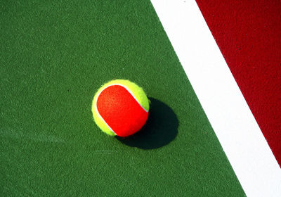 Close-up of ball on playing field