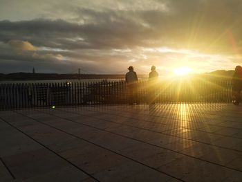 Sun shining through clouds