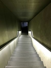 Interior of illuminated tunnel