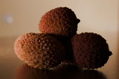 Close-up of fruits on table