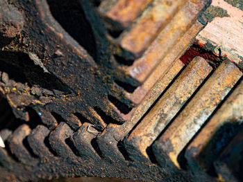 Close-up of old rusty metal