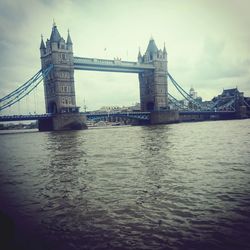 View of bridge over river