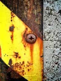 Close-up of weathered wall