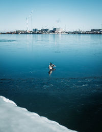 Scenic view of ice against sky