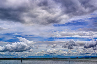 Scenic view of landscape against cloudy sky