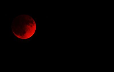 Low angle view of moon in sky