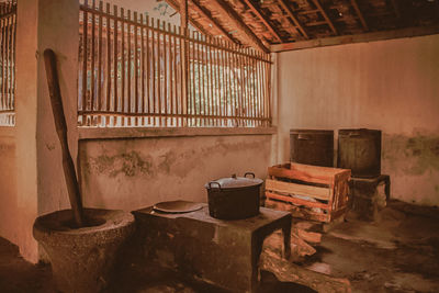 Interior of old abandoned building