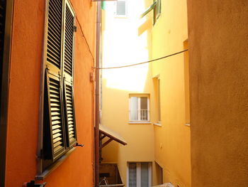 Low angle view of yellow building