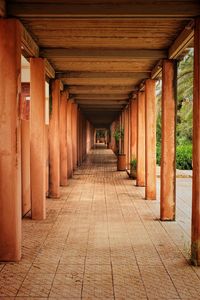 Empty corridor in building