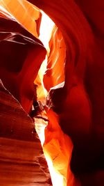 Low angle view of rock formation