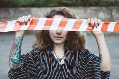 Portrait of young woman