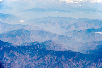 Scenic view of snowcapped mountains