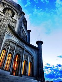 Low angle view of historic building against sky