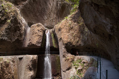 Scenic view of waterfall